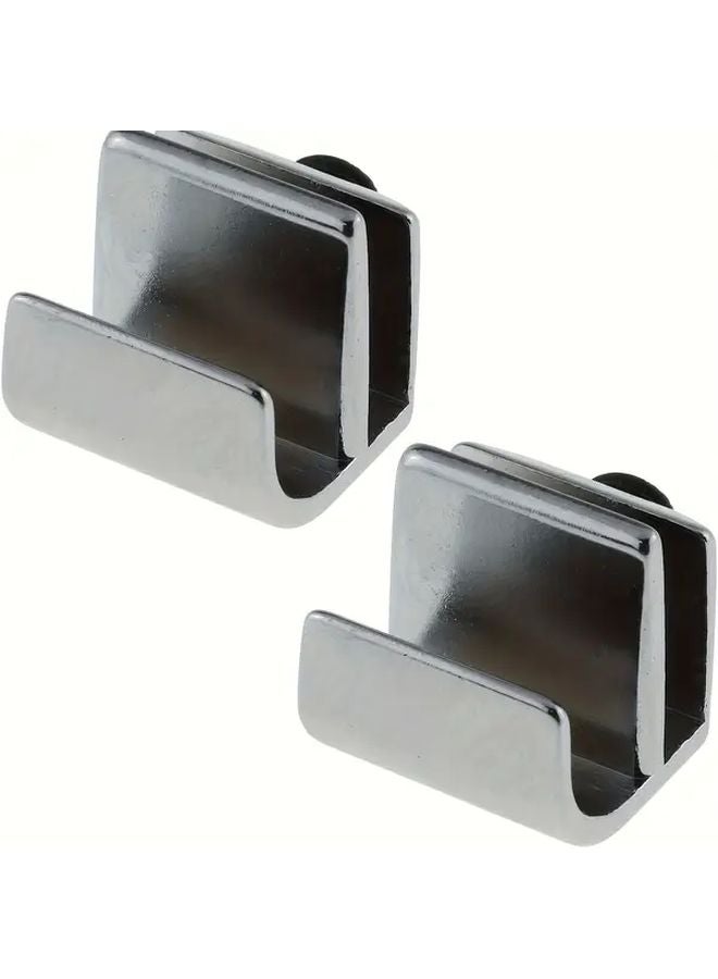 4pcs Frameless Glass Door Handles No Drilling Required Modern Design Durable Steel Easy Installation - Image 2